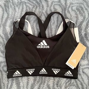 NWT Adidas Black & White Circuit MS Sports Bra - Size S